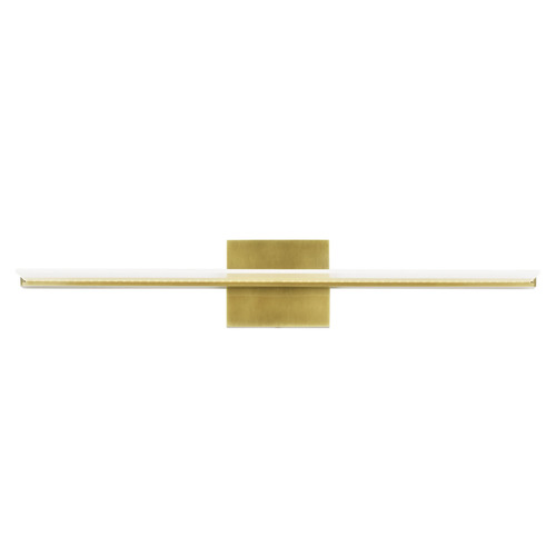 Span 24-Inch LED Bath Light in Plated Brass by Visual Comfort Modern