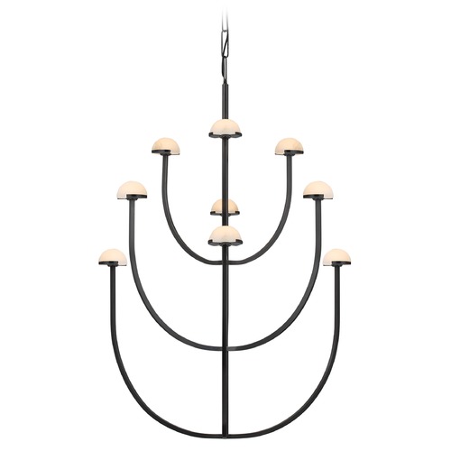 Visual Comfort Signature Collection Kelly Wearstler Pedra Chandelier in Bronze by Visual Comfort Signature KW5622BZALB