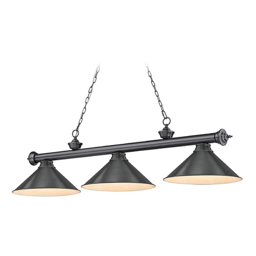 Cordon Bronze Plate Billiard Light by Z-Lite