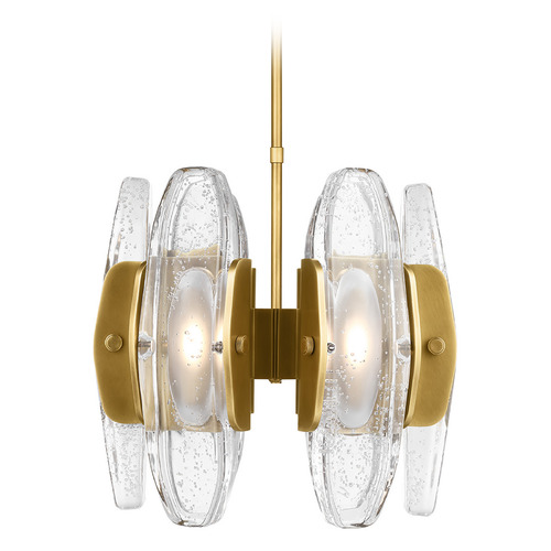 Wythe Small LED Chandelier in Plated Brass by Visual Comfort Modern