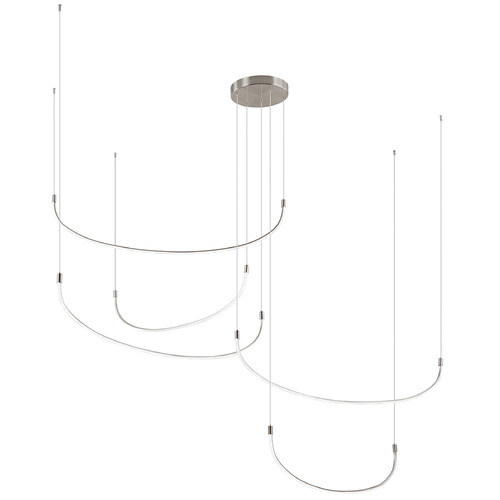 Talis Brushed Nickel LED Multi-Light Pendant by Kuzco Lighting