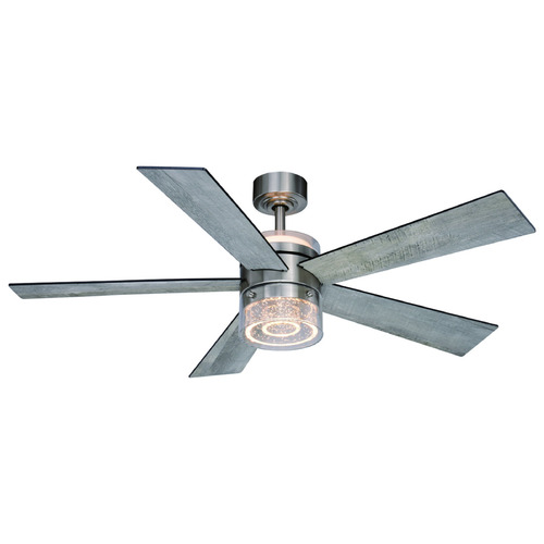 Vaxcel Lighting Ashford Brushed Nickel LED Ceiling Fan with Light
