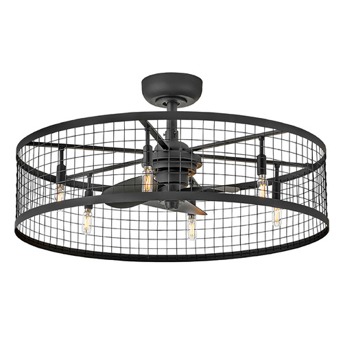 Hinkley Hinkley Finnigan Matte Black LED Ceiling Fan with Light 904730FMB-LIA