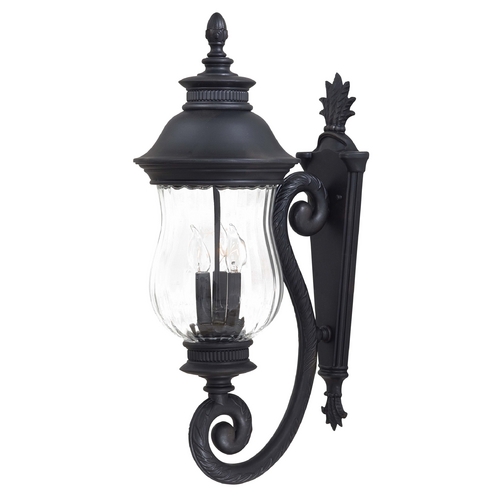 Outdoor Wall Light with Clear Glass in Heritage by Minka Lavery