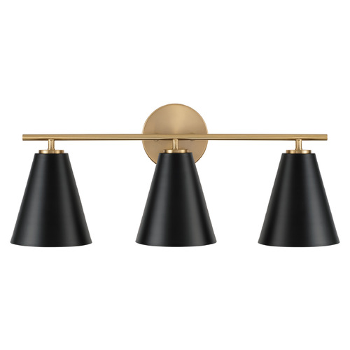 Capital Lighting Charlie Matte Brass & White Bathroom Light