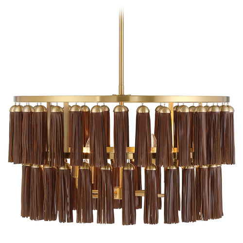 Savoy House Lighting Aquitane Warm Brass Pendant Light
