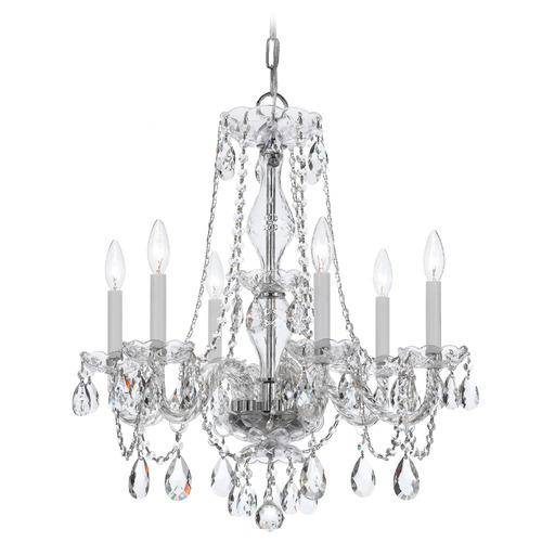 Crystorama Lighting Traditional Crystal Polished Chrome Crystal Chandelier