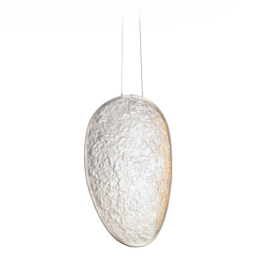 ET2 Lighting Et2 Moonscapes Polished Chrome LED Pendant Light with Curved Panel Shade E24972-PC
