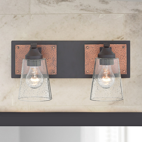 Hinkley Jackson 2-Light Buckeye Bronze & Antique Copper Bathroom Light by Hinkley Lighting 51822KZ