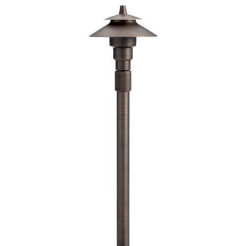 Kichler Lighting 12V Small Adjustable Height Centennial Brass Path Light by Kichler Lighting 15502CBR
