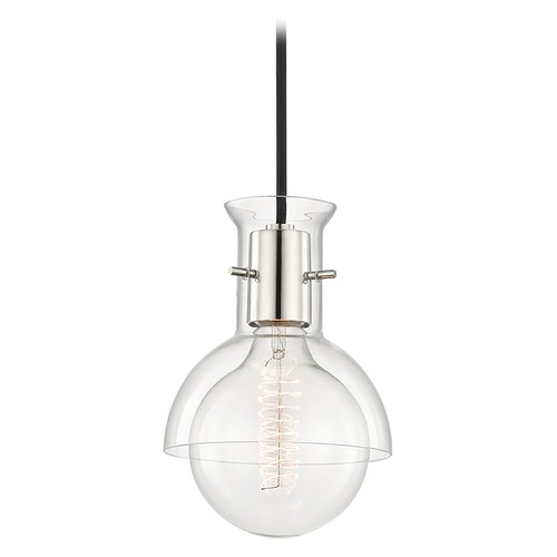 Mitzi by Hudson Valley Riley Polished Nickel Mini Pendant by Mitzi by Hudson Valley H111701G-PN