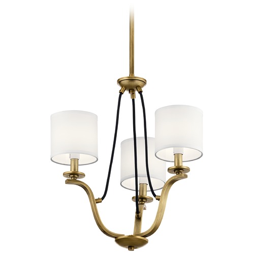 Thisbe 3-Light Natural Brass Chandelier by Kichler Lighting
