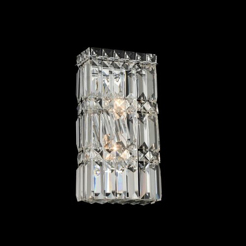 Rettangolo 2-Light ADA Sconce in Polished Chrome by Allegri Crystal