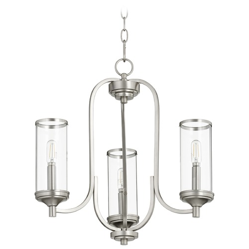 Quorum Lighting Collins Satin Nickel Mini-Chandelier by Quorum Lighting 6044-3-65