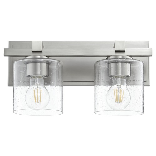 Satin Nickel Bathroom Light by Quorum Lighting