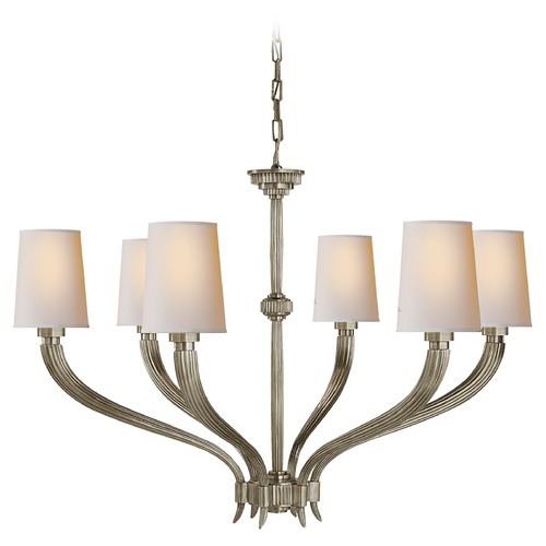 Visual Comfort Signature Collection E.F. Chapman Ruhlmann Chandelier in Antique Nickel by Visual Comfort Signature CHC2462ANNP
