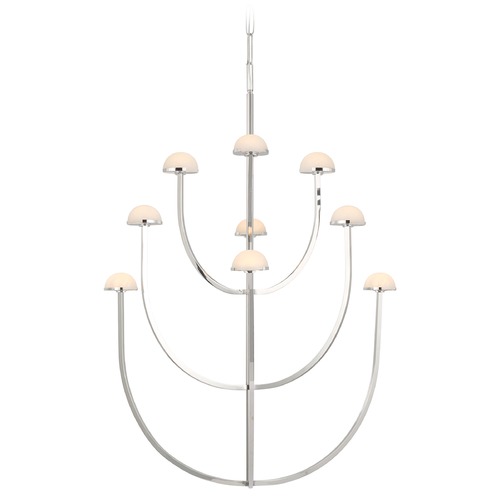 Visual Comfort Signature Collection Kelly Wearstler Pedra Chandelier in Polished Nickel by Visual Comfort Signature KW5622PNALB