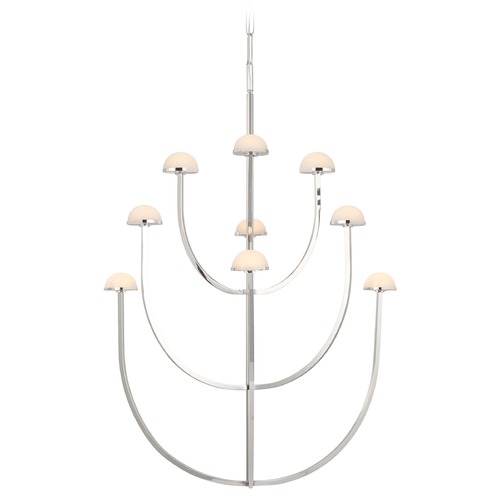Kelly Wearstler Pedra Chandelier in Polished Nickel by Visual Comfort Signature