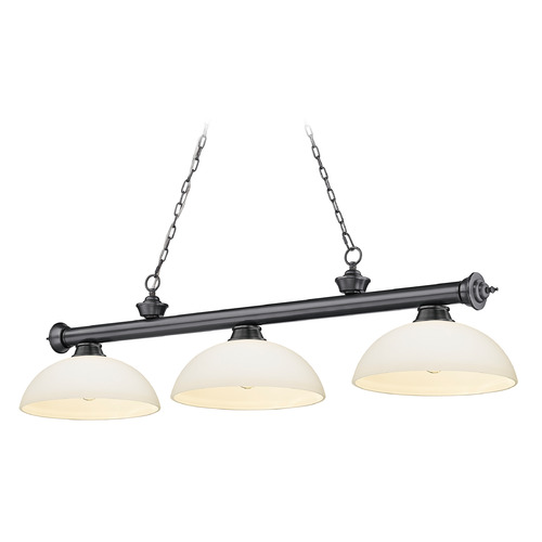 Cordon Bronze Plate Billiard Light by Z-Lite