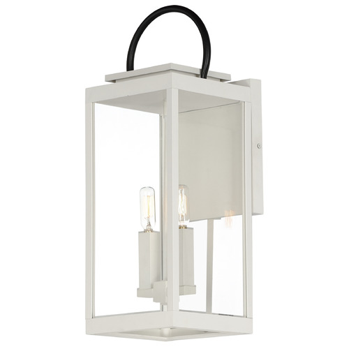 Maxim Lighting Nassau Vivex White & Black Outdoor Wall Light