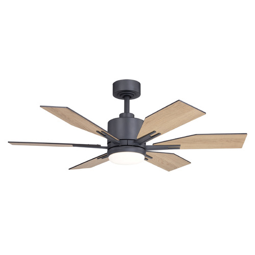 Vaxcel Lighting Mayfield Charcoal Black LED Ceiling Fan with Light