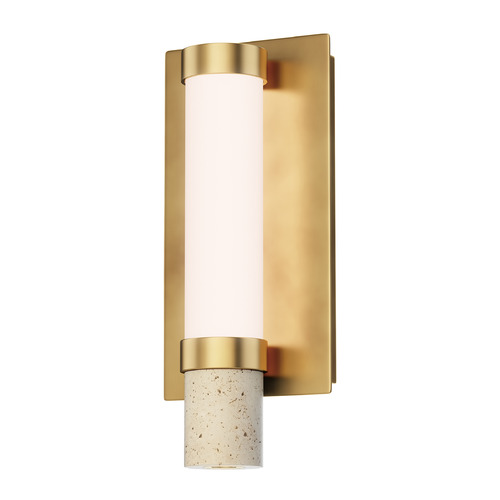 Travertine & Gold LED Sconce by ET2 Lighting