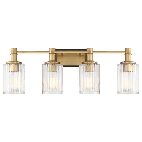 Savoy House Savoy House Lighting Concord Matte Black with Warm Brass Bathroom Light 8-1102-4-143