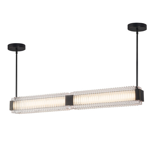Alora Lighting Alai Urban Bronze LED Island Light with Rectangle Shade