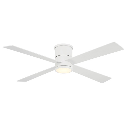 Falco Flush 54-Inch LED Fan in Flat White by Minka Aire