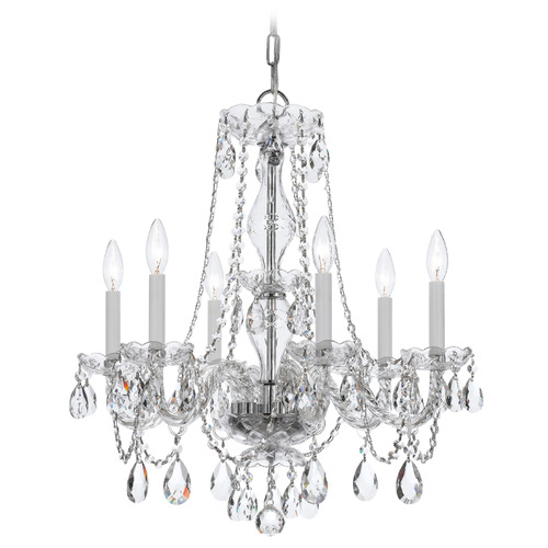 Crystorama Lighting Traditional Crystal Polished Chrome Crystal Chandelier