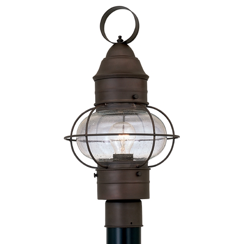 Seeded Glass Post Light Bronze Designers Fountain Lighting