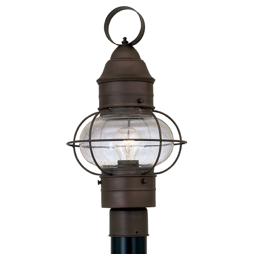 Designers Fountain Lighting Seeded Glass Post Light Bronze Designers Fountain Lighting 1766-RT