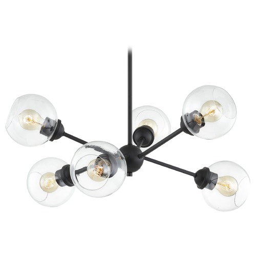 Design Classics Lighting Design Classics Haus Matte Black Chandelier 1832-07 G1832-CL