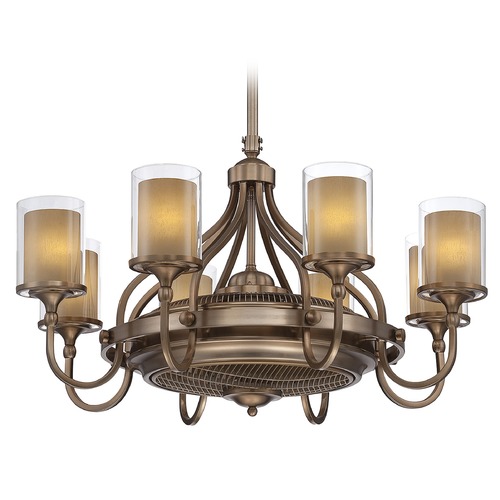 Savoy House Etesian 35.50-Inch Chandelier Fan in Burnished Russet by Savoy House 36-329-FD-21