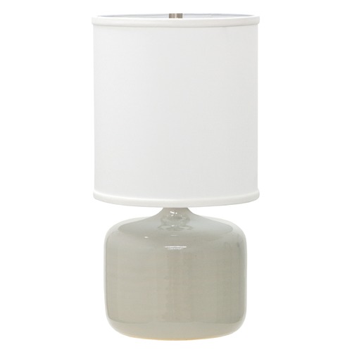 Scatchard Stoneware Gray Gloss Table Lamp by House of Troy Lighting