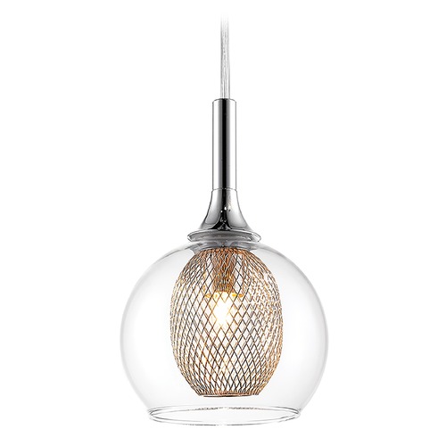 Auge Chrome Mini Pendant by Z-Lite