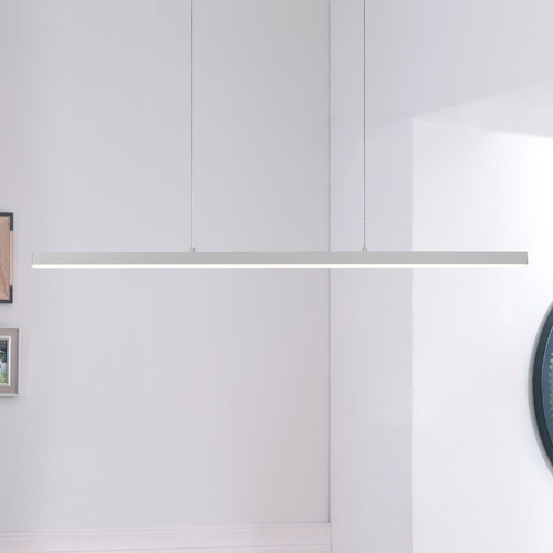 Modern Brushed Nickel LED Pendant with Frosted Shade 3000K 1609LM by Kuzco Lighting