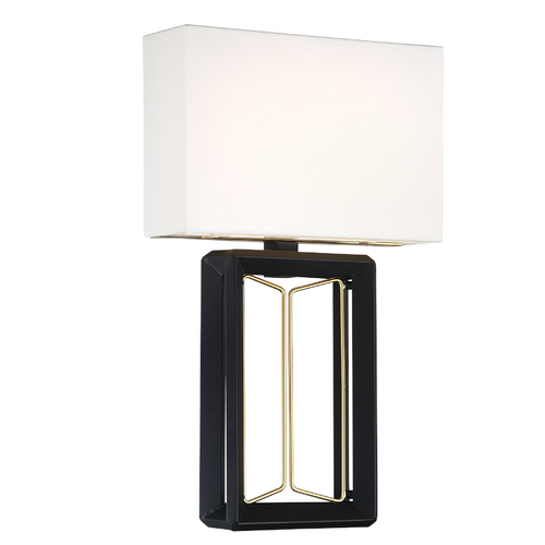 Sable Point LED Wall Sconce in Sand Coal & Honey Gold by Metropolitan