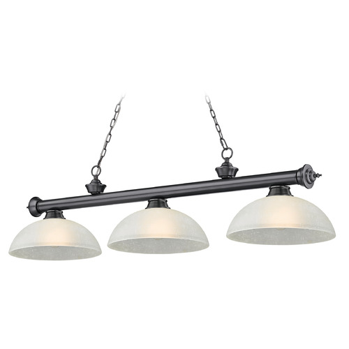 Cordon Bronze Plate Billiard Light by Z-Lite