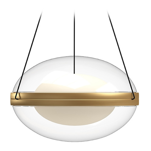 Virgo Brushed Gold LED Pendant by Kuzco Lighting