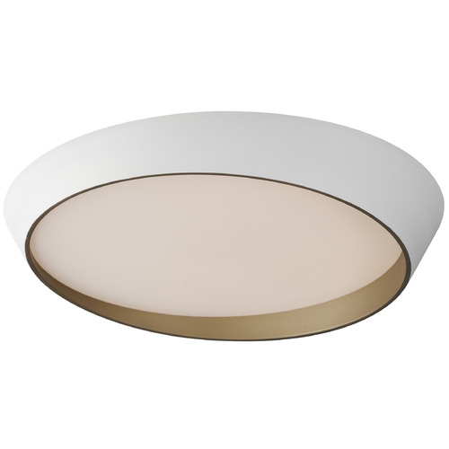 ET2 Lighting Slant White & Gold LED Flush Mount by ET2 Lighting E51034-WTGLD