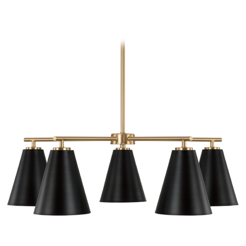 Capital Lighting Charlie Matte Brass & White Chandelier