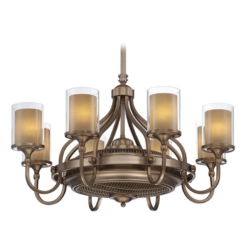 Etesian 40-Inch Satin Nickel Chandelier Fan by Savoy House