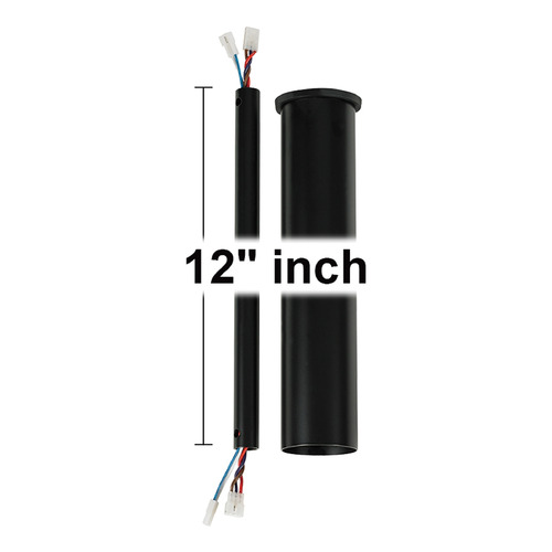 12-Inch Minimalist Downrod in Black by Visual Comfort & Co Fans