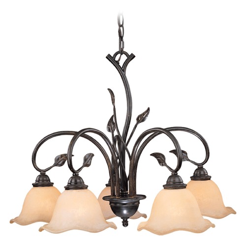 Vine Oil Shale Chandelier by Vaxcel Lighting