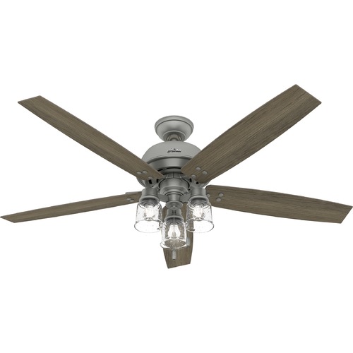 Hunter Fan Company Churchwell Matte Silver LED Ceiling Fan by Hunter Fan Company 51199