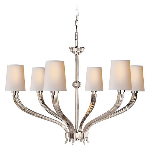 Visual Comfort Signature Collection E.F. Chapman Ruhlmann Chandelier in Polished Nickel by Visual Comfort Signature CHC2462PNNP