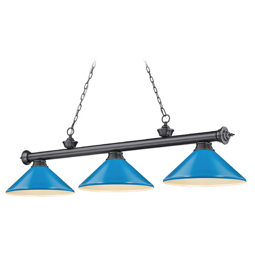 Cordon Bronze Plate Billiard Light by Z-Lite
