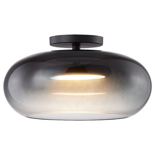 Kuzco Lighting Trinity Black LED Semi-Flush Mount by Kuzco Lighting SF62014-BK/SM