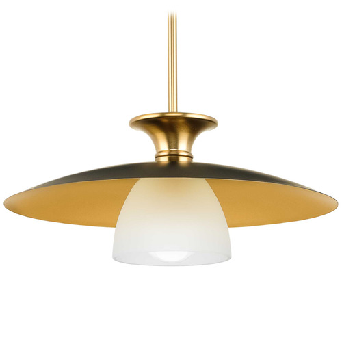 Progress Lighting Progress Lighting Trimble Brushed Bronze & Matte Black Pendant Light with Bowl / Dome Shade P500394-109